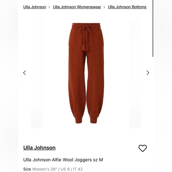 Ulla Johnson Alfie Wool Joggers - Picture 4 of 6